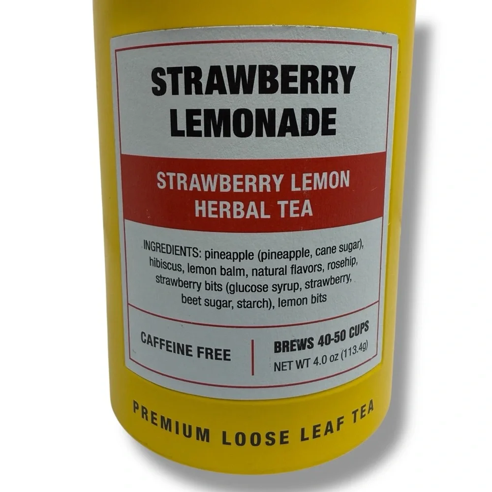 Tiesta Tea Strawberry Lemonade Loose Leaf IMMUNITY Non Caffeinated Hot/Cold 4 Oz